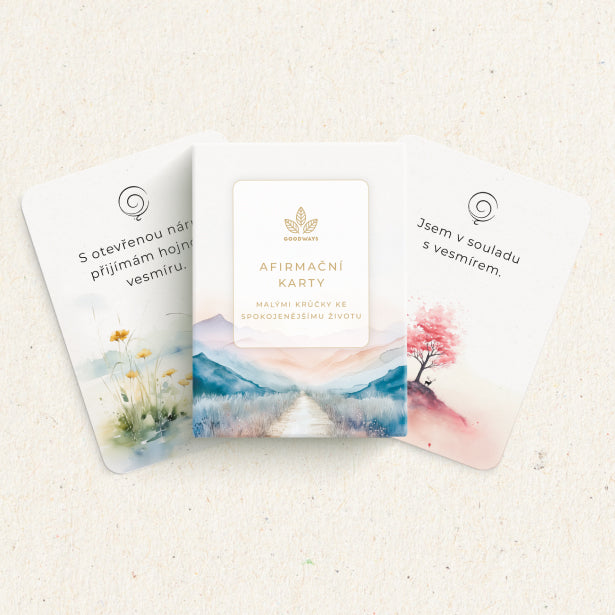 Affirmation cards with a stand