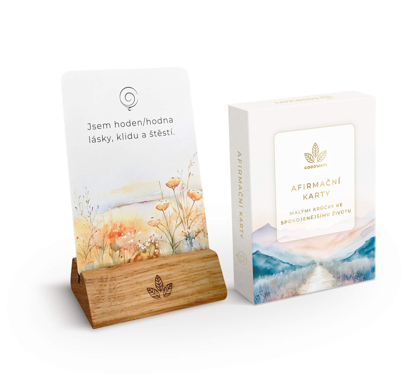 Affirmation cards with a stand