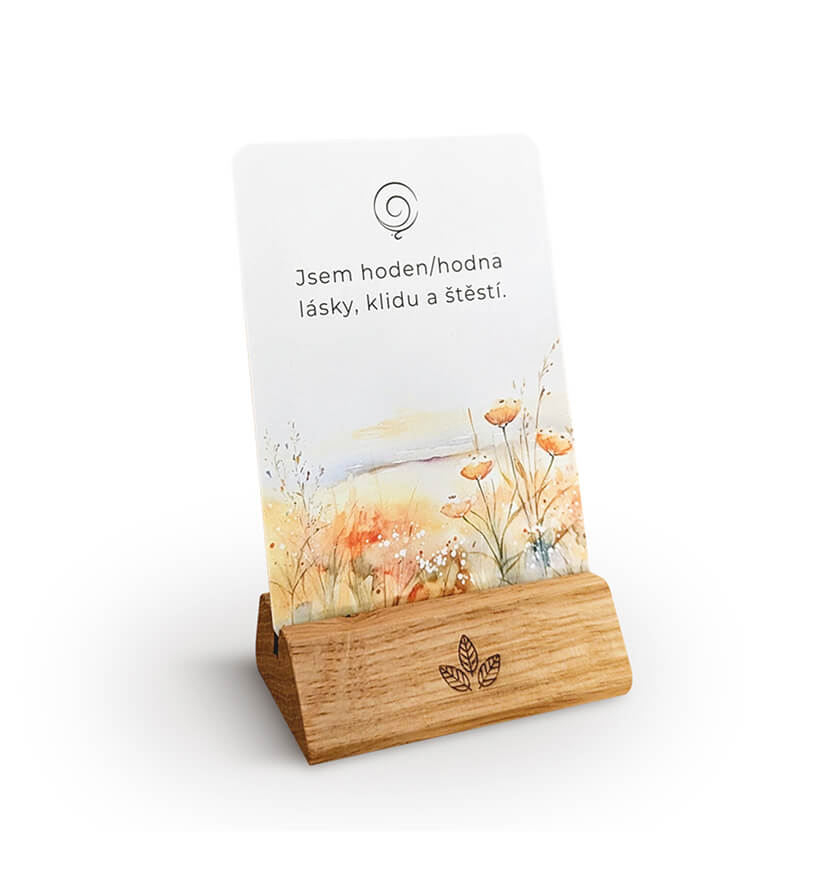Affirmation cards with a stand