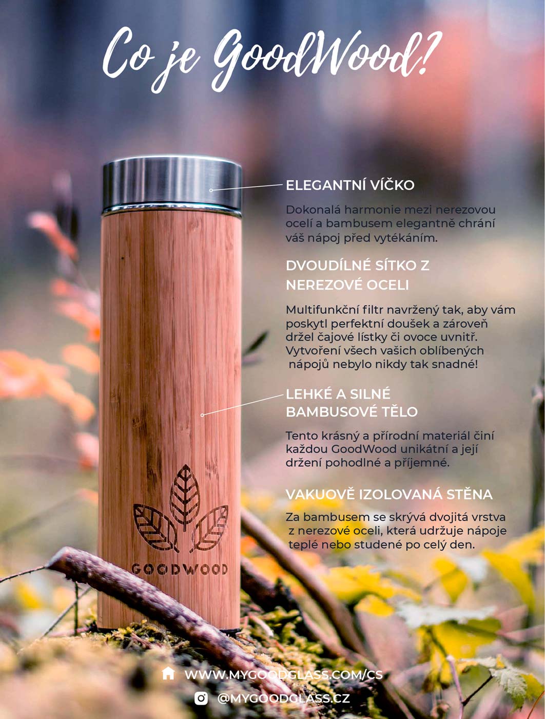 GoodWood Thermo bamboo bottle