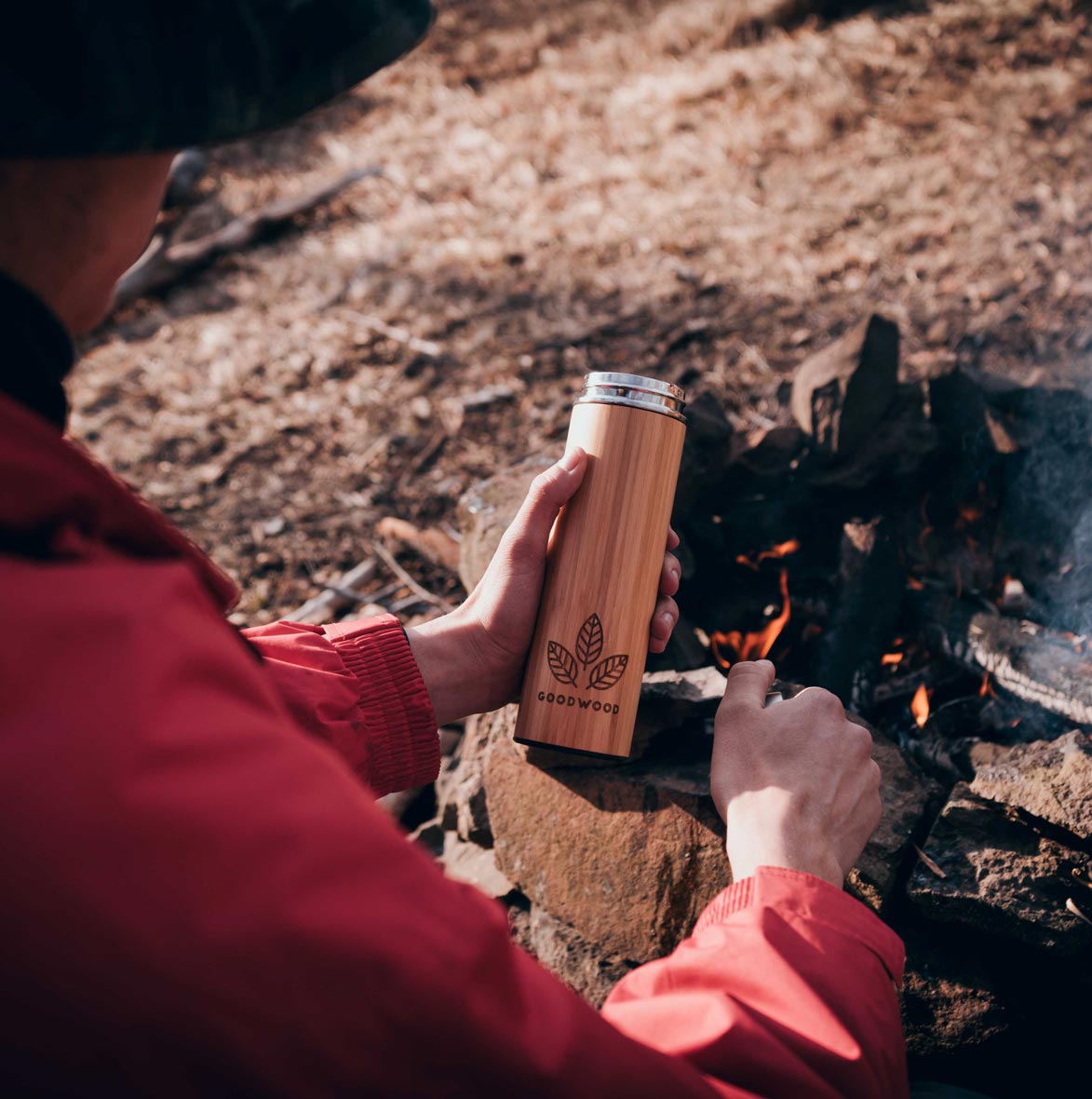 GoodWood Thermo bamboo bottle